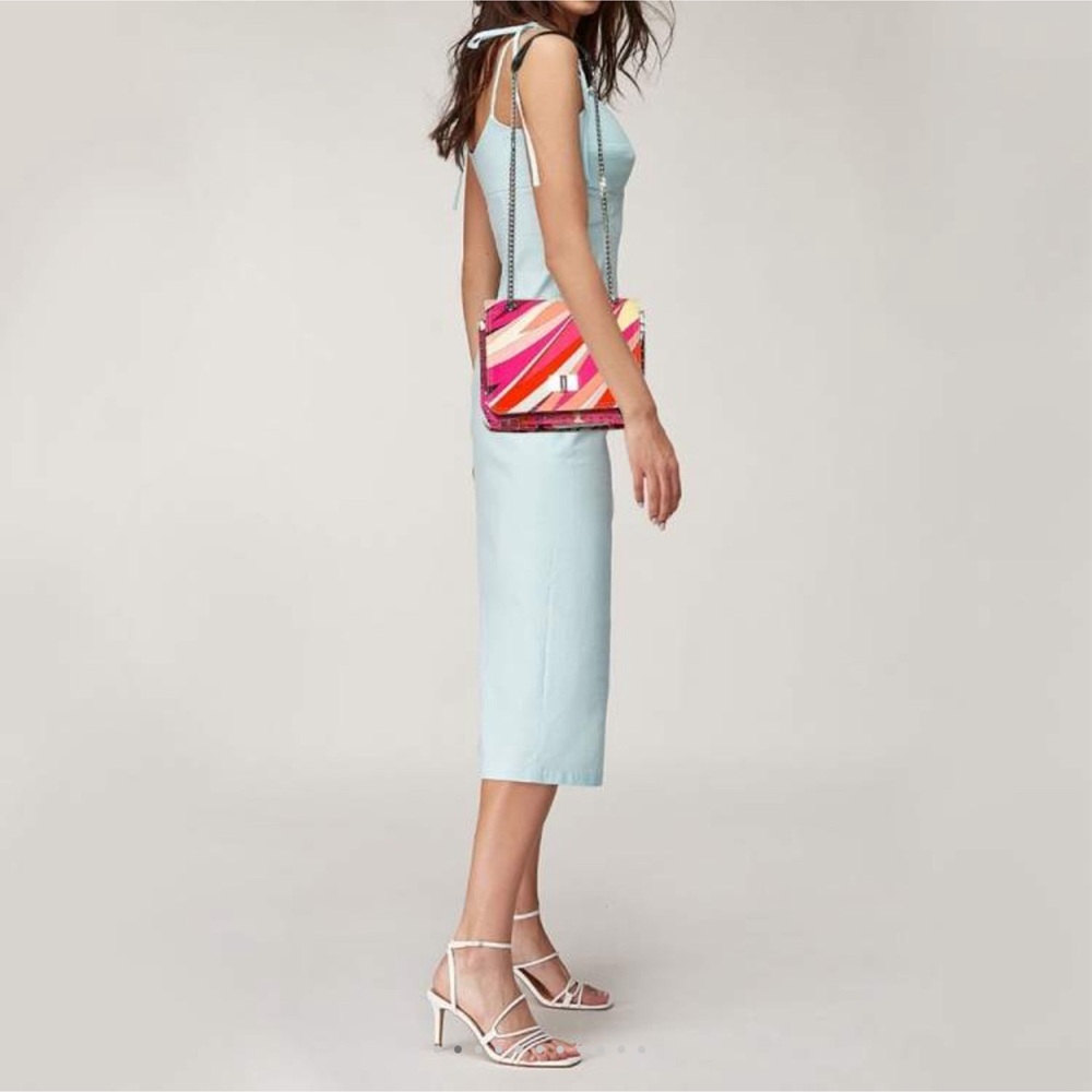 Emilio Pucci Multicolor Canvas Marquise Shoulder Bag